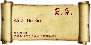 Ráth Helén névjegykártya